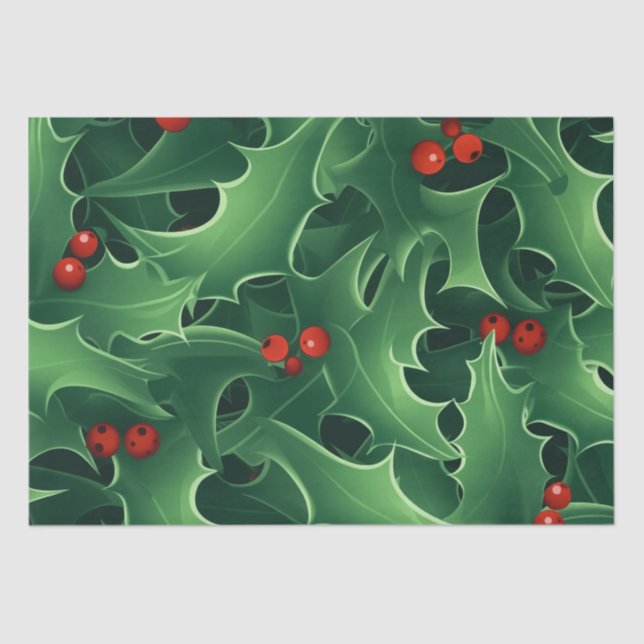 Tissue (Holly and Berries) Seidenpapier (Vorderseite)