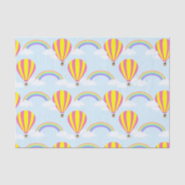 Tissue - Hot Air Balloon - auf Light Blue Seidenpapier