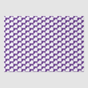 Tissue (kleines Lila Herz-Muster) Seidenpapier