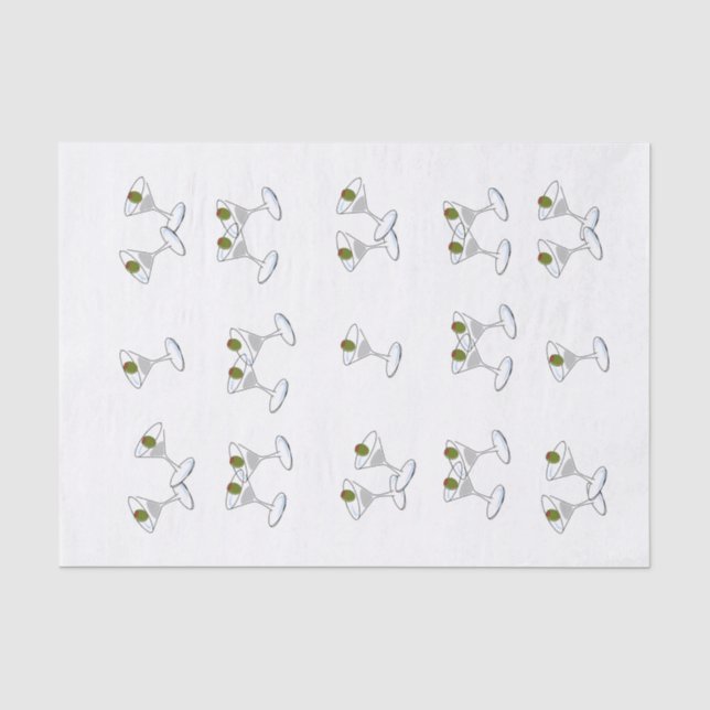 Tissue Martini Glasses Seidenpapier (Vorderseite)