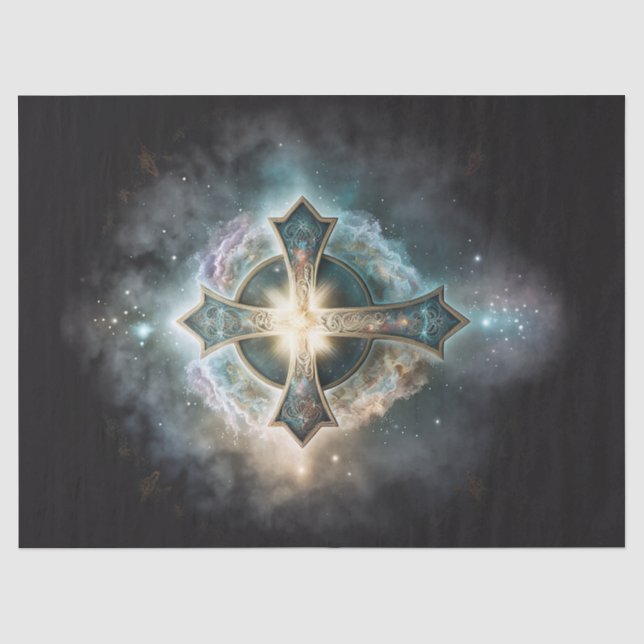 Tissue of Celestis Cross Decoupage Seidenpapier (Vorderseite)