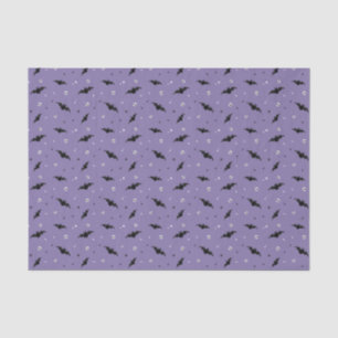 Tissue of Spooky Bats & Skulls - Lila Seidenpapier