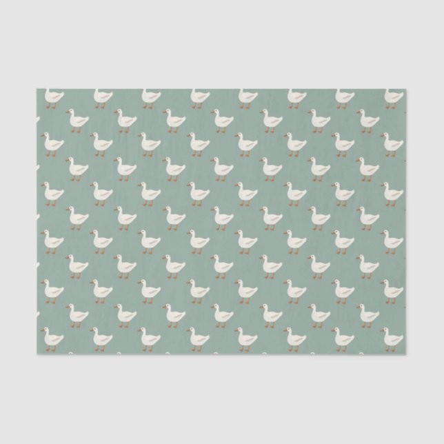 Tissue Paper (25cm x 38cm) - Cute Ducks Pattern Seidenpapier (Vorderseite)
