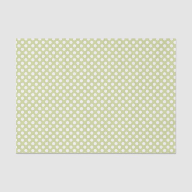Tissue Paper Beige & White Polk a dot Seidenpapier (Vorderseite)