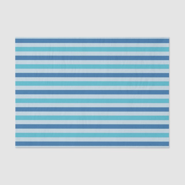Tissue Paper (blaue Streifen) Seidenpapier (Vorderseite)