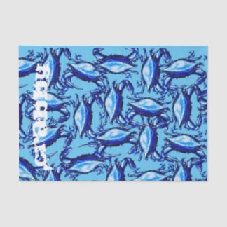 Tissue Paper Blue Crabs Seidenpapier