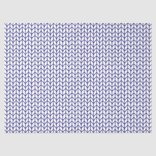 Tissue Paper BLUE LINE STRICK Seidenpapier (Vorderseite)