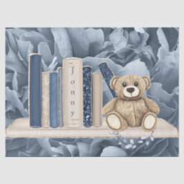 Tissue Paper Boy's Books and Teddy Bar Seidenpapier