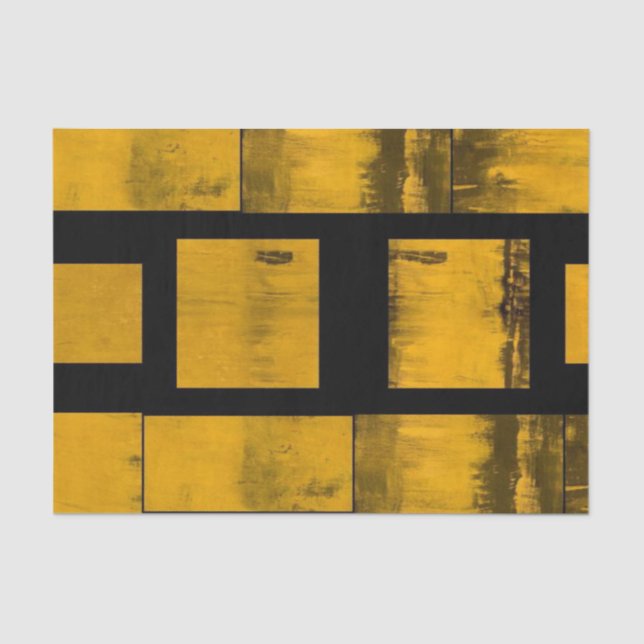 Tissue Paper Burnt Yellow Black Seidenpapier (Vorderseite)