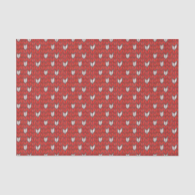 Tissue Paper des HERZ-STRICKS Seidenpapier (Vorderseite)