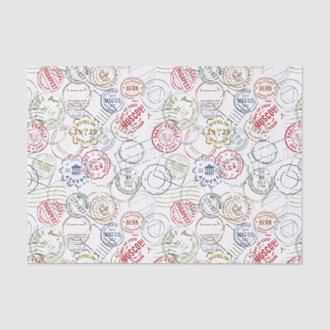 Tissue Paper für Reisen Briefmarke Seidenpapier (Vorderseite)