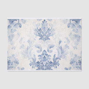 Tissue Paper Light Blue Damask Seidenpapier