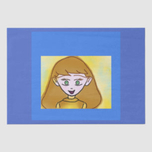Tissue Paper Niedlich Cartoon Blue Bingo Anime Seidenpapier