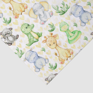 Tissue Paper "niedliche Safari-Tiere" Seidenpapier