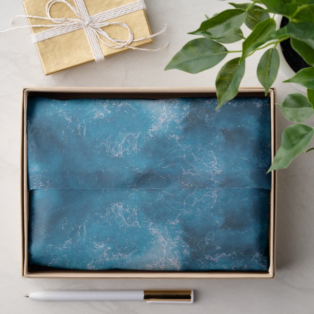 Tissue Paper of Blue Ocean Rippling Waves Seidenpapier (Geschenk)