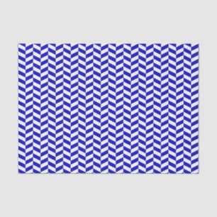Tissue Paper of Royal Blue and White Herringbone Seidenpapier