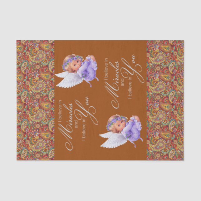 Tissue Paper Paisley Angels Seidenpapier (Vorderseite)