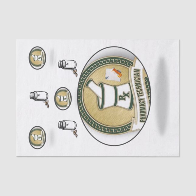 Tissue Paper Pharmacy Tech Seidenpapier (Vorderseite)
