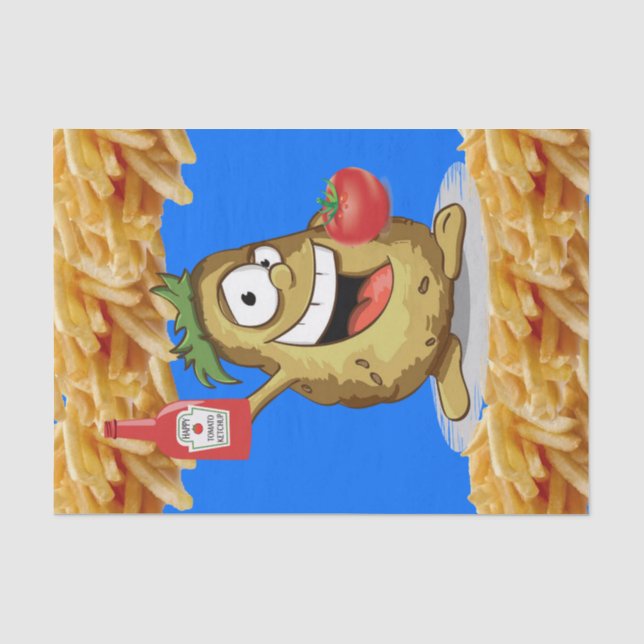 Tissue Paper Potato French Fries Ketchup Seidenpapier (Vorderseite)