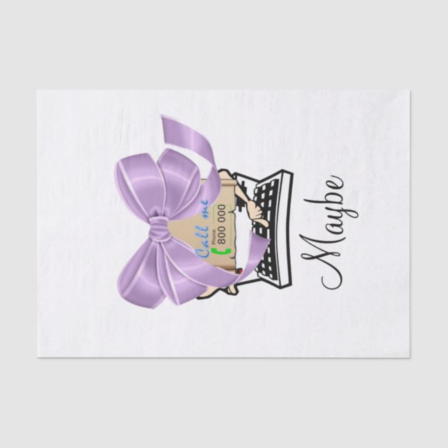 Tissue Paper Schreibwriter Bow Seidenpapier (Vorderseite)