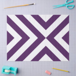 Tissue Paper über lila und weiße Chevronen Seidenpapier