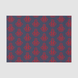 Tissue Paper von Marine und Red Anchors Seidenpapier