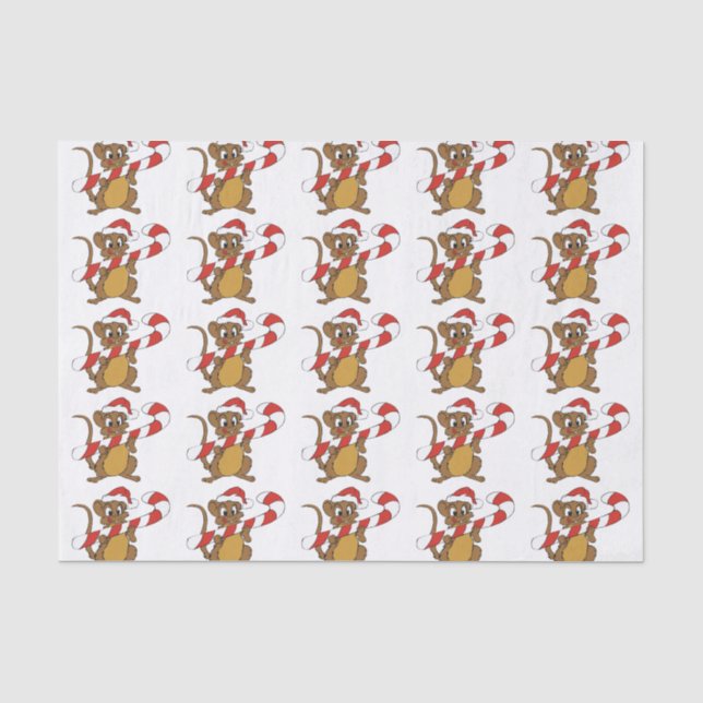 Tissue Paper (Weihnachtsmäuse) Seidenpapier (Vorderseite)