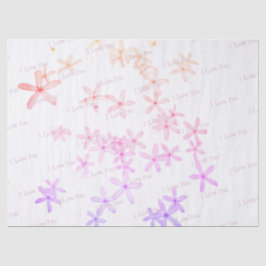 Tissue Paper "White Posie Pattern" Seidenpapier