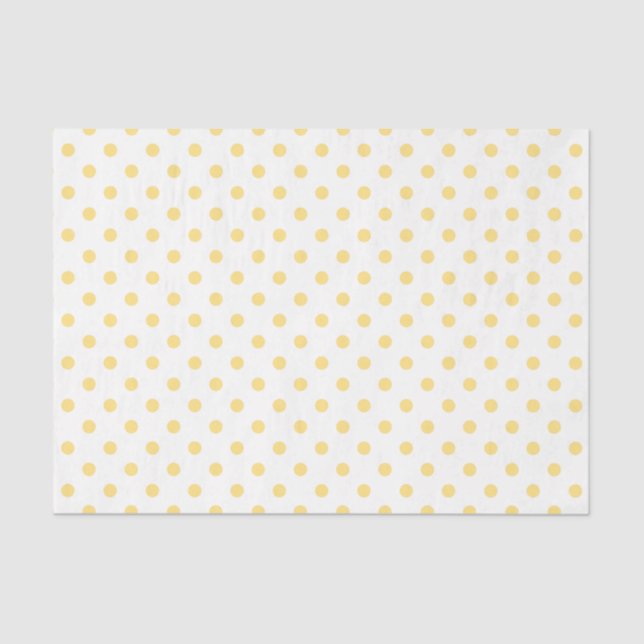 Tissue Paper Yellow Punkte Seidenpapier (Vorderseite)