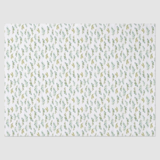 Tissue Paper zu kleinen grünen Foliage-Blätter Seidenpapier (Vorderseite)