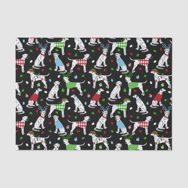 Tissue Paper zum Weihnachtsgeburtstext für Dalmati Seidenpapier (Vorderseite)
