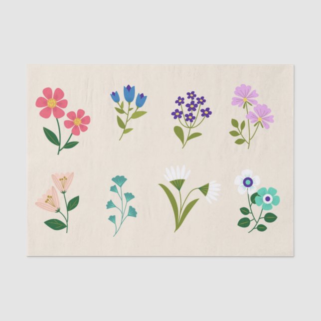 Tissue Paper zur Blume-Sammlung Seidenpapier (Vorderseite)