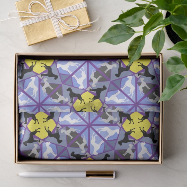 Tissue-Papier mit Doggen Seidenpapier (Geschenk)