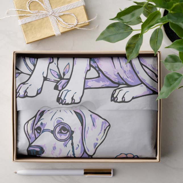 Tissue-Papier mit Doggen Seidenpapier (Geschenk)