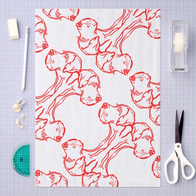 Tissue-Papier mit Doggen Seidenpapier (Handwerk)