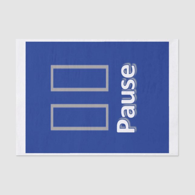 Tissue Pause Blau Seidenpapier (Vorderseite)