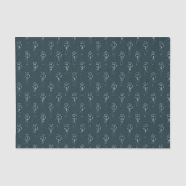 Tissue (Tissue) für Bohemische Blumenmuster Seidenpapier (Vorderseite)