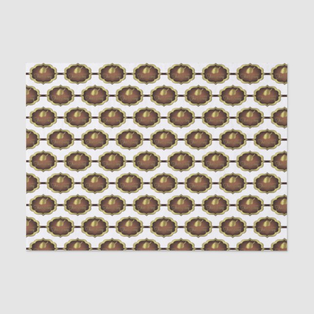 Tissue Wrapping Paper - Happy Thanksgiving Label Seidenpapier (Vorderseite)