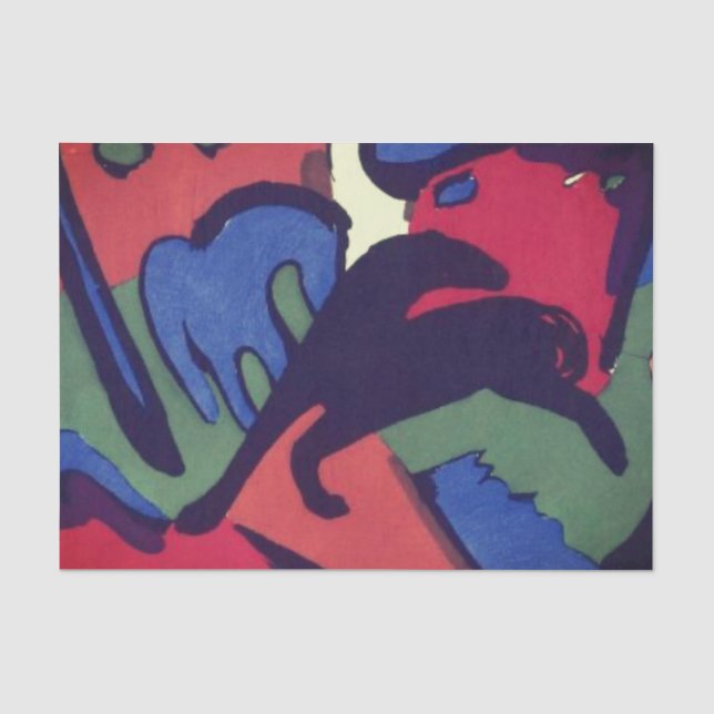 TISSUPAPIER FRANZ MARC PORSES SEIDENPAPIER (Vorderseite)