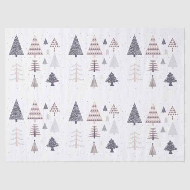 TISSUPAPIER : WEIHNACHTBÄUME SEIDENPAPIER (Vorderseite)