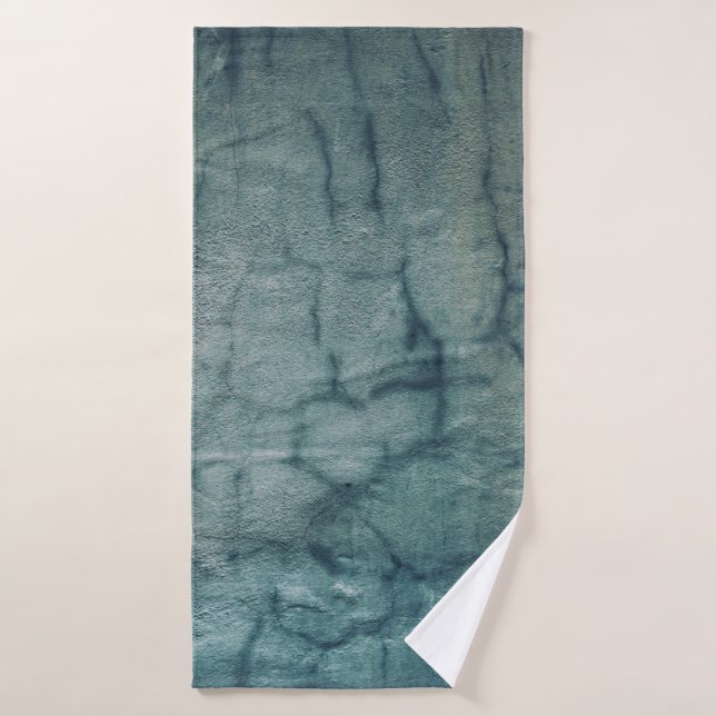 Tissus bleus et blancs avec gouttelettes d'eau (Serviette de bain)