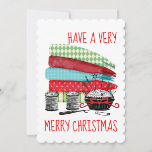 Tissus notions couture quilting carte de Noël