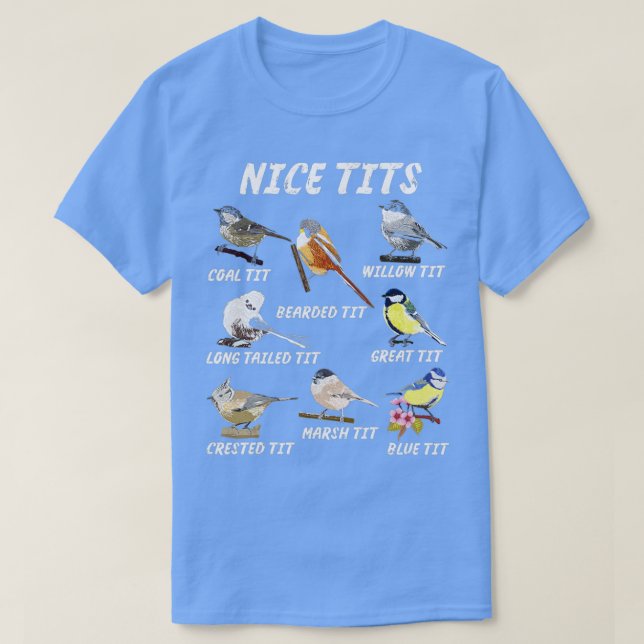 Tit Chickadee Vogelbeobachters Vogelbeobachtung Ad T-Shirt (Design vorne)