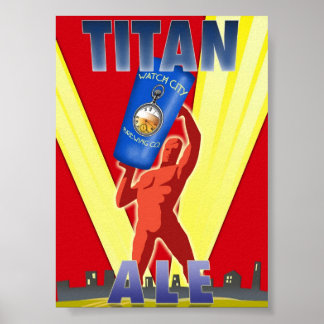 Titan Ale Art Deco Bierposter Poster