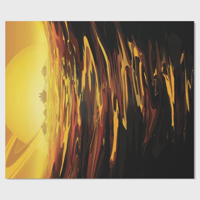 Titan der größte Mond des Planeten Saturn Geschenkpapier (Flach)