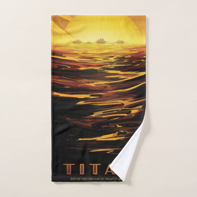 Titan der größte Mond des Planeten Saturn Handtuch (Handtuch)