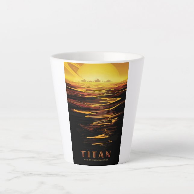 Titan der größte Mond des Planeten Saturn Milchtasse (Vorderseite)