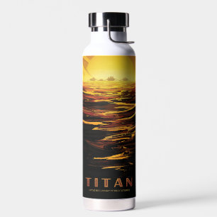 Titan der größte Mond des Planeten Saturn Trinkflasche