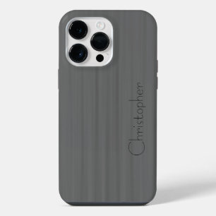 Titan Grau Silber Edelstahl Druck iPhone 14 Pro Max Hülle