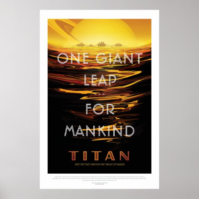 Titan Moon - Weltraumtourismus Poster (Vorne)